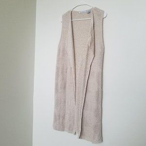 eight eight eight | Cream Knitted Sweater Vest Duster